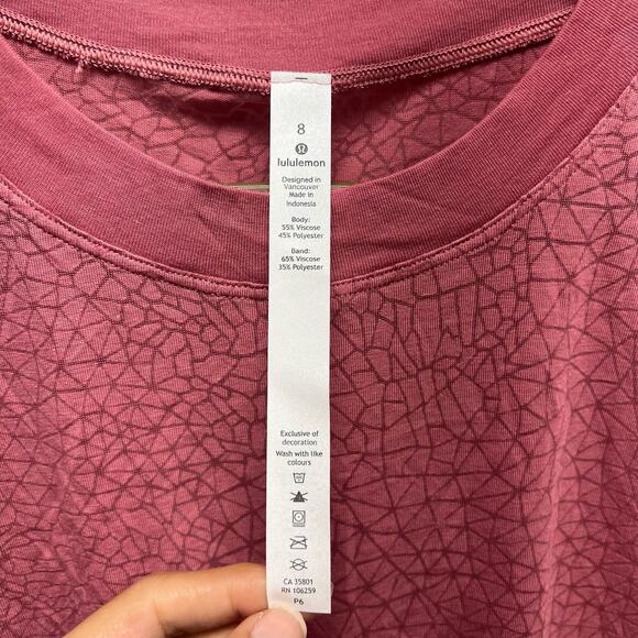 Lululemon Cinch Me Up Front Tank Veil Cherry Tint Size 8 - Picture 3 of 8